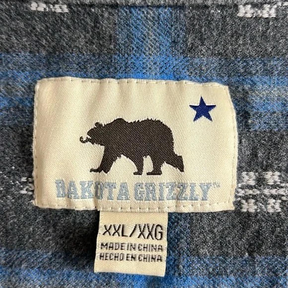 Dakota Grizzly Shirt Mens Large Blue Heavy Button Up Long Sleeve Outdoor Sz XXL - Picture 6 of 10